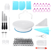 186pcs kit doutils de décoration de gâteau cuisson Fondant fournitures plateau tournant sac pointe buse