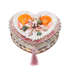 18cm Shell Coeur Boîte à Bijoux Oreille Goujons Collier Anneau Cas De Stockage Organisateur