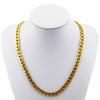 18K Plaqué Or 10mm Hommes Chaîne 24inch Collier Bijoux