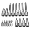 18pcs 1/2 1/4 Inch Drive Socket Set Métrique Torx Star Bit Socket Kit