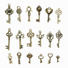 18Pcs Antique Bronze Clé Rétro Pendentif Kit Collier Bracelet Décorations De Cheville