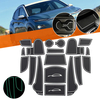18pcs doublure de console de porte de porte de tasse de tapis de plancher de voiture anti-glissement pour Hyundai Kona 2