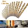 18pcs haute vitesse titane acier torsion enduit forets 1.5mm-10mm hss 4241 torsion foret