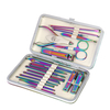 18pcs nail clipper ciseaux set portable Colorful inoxydable manucure pédicure set