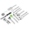 18pcs ustensiles de cuisine mis en acier inoxydable antiadhésif gel de silice outils de cuisine kit