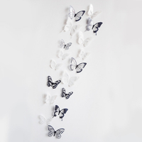 18Pcs3DPapillonsStickerMural PVC DIY Amovible Décor Étanche Stickers Muraux Murale Décorat