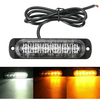 18W 6 LED stroboscope voiture barre 12V-24V avertissement durgence clignotant lampe ambre / blanc / ambre + blanc