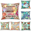18 "x18" noël LED lumières taie doreiller en lin housse de coussin housse de canapé décor à la maison