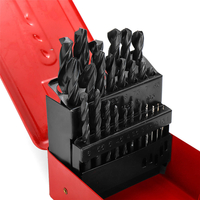19 / 25pcs 1-13mm foret en acier à haute vitesse de torsion ensemble avec boîte de rangement de viande