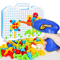 190 pcs Assemblé Perceuse Électrique DIY Main Démontage Vis Enfant Jouets Puzzle Plateau Plateau
