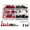 198 pcs Fastener Clips Vis En Aluminium Moto Sportbike Carénage Boulons Kit