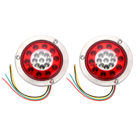 19 LED Camion Camion Feux de Frein Arrêt Tournez la Lampe de queue En Acier Inoxydable Clignotants feux Darrêt