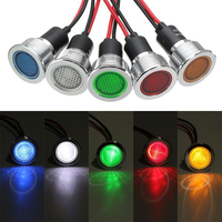 19mm 12 V LED panneau pilote tableau de bord indicateur lumineux voyant davertissement voiture bateau signal lampe