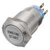 19mm Étanche Moteur De Démarrage Du Moteur Bouton-Poussoir Commutateur En Acier Inoxydable Lampe En Métal Momentanée Ver