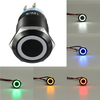 19mm 12V 5 Broches Led Interrupteur Momentané à Bouton-Poussoir en Métal