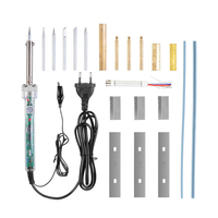 19pcs 220v réglable fer à souder 60W tout en cuivre tête dextrusion avec bande chaude LCD ligne outils de maintenan