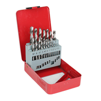 19pcs HSS 1-10mm forets hélico daux mis en acier à grande vitesse foret hélico dal à tige droite
