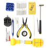 19pcs montre ensemble doutils de réparation montre Bande ouvre-boîtier de support de dissolvant