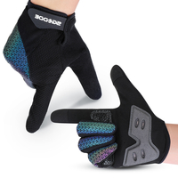 1 paire de gants de cyclisme respirant anti-dérapant doigt complet réfléchissant avec écran tactile pour sport randonnée
