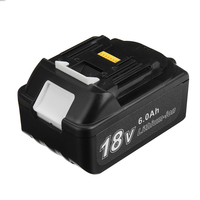 1PC 18V 6000mah noir avec lumière plastique pur électrique Batterie