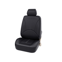 1PC Housse de coussin de siège avant de voiture universelle avec couvercle en cuir PU