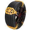 1PC voiture roue pneu neige chaînes antidérapantes glace sable anti-dérapant universel sécurité durgence noir jaune