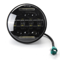 1Pcs 50W 4.76 Pouces 6500K Moto Universelle LED Phares Caché Hi / Lo Faisceau Lampe