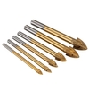 1pcs alliage 4-12mm croix verre de pointe tuile de forage forage cermic triangle forage