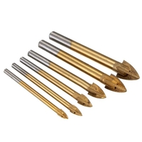 1pcs alliage 4-12mm croix verre de pointe tuile de forage forage cermic triangle forage