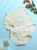 1PCS Femmes Coton Floral Lettre Imprimer Ceinture Élastique Confortable Culotte Taille Haute