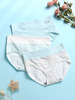 1Pcs Femmes Coton Imprimé Rayé Taille Large Culotte Taille Haute