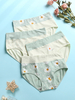 1Pcs Femmes Daisy Lettre Imprimer Coton Graphène Culotte Taille Haute Antibactérienne