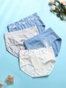 1PCS femmes dessin animé ours lettre imprimer coton élastique respirant culotte confortable
