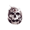 1pcs Halloween 3D CrossBones Big Eyes Horror Tattoo Sticker Skull Body Art Decal Maquillage Temporaire