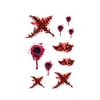 1pcs Maquillage temporaire Body Halloween Horror Wounds Bloody Scar Tattoos Autocollant