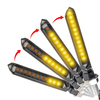 1Pcs moto jaune / rouge qui coule LED clignotant lampe lampe feux séquentiels universels