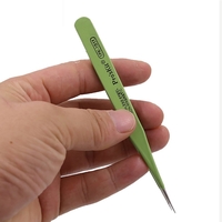 1PK-101T pince à épiler isolée de 120mm pince à épiler droite antistatique ronde non magnétique pour station de soudage
