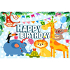 1x1.5m 1.5x2.2m 1.8x2.5m PVC Animal et joyeux anniversaire photographie fond tissu Photo toile de fond