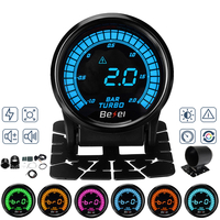 2 52mm voiture Turbo Boost manomètre indicateur numérique LED affichage w / capteur 2 BAR