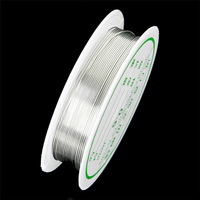 2-1.0mm Artisanat Perles Fil Fil De Cuivre Argenté Pour Bracelet Collier Bijoux DIY Accessoires