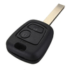 2 bouton porte-clé à distance pour peugeot 307 avec puce de transpondeur ID46