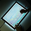 2 en 1 A4 Taille Éclairage de gradation en continu USB LED Illuminated Tracing Light Box Planche à dessin Pad Pad Table