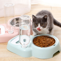 2 en 1 bol automatique pour animaux de compagnie 500 ml fontaine à boire réglable mangeoire pour chien pour chat