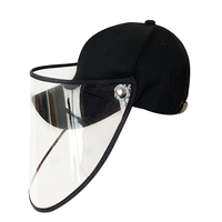 2 en 1 casquette de baseball couvercle de masque de protection extérieur anti-crachats chapeau anti-éclaboussures