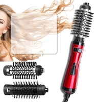 2 en 1 Cheveux Bigoudi Brosse Auto Hot Salon Styling Rod Sèche Rouleau Rotatif Baguette