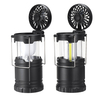 2 en 1 COB/boule ampoule camping lumière multifonction camping lanterne durgence avec ventilateur travail lumières