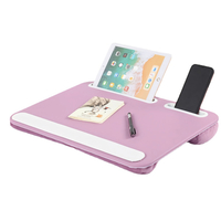2-en-1 Double Slot Lap Desk Étude Oreiller Table Ordinateur Ordinateur Portable Bureau Portable Support Pour Ordinateur