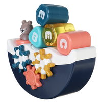2 en 1 drôle bébé douche lettre forme apprentissage interaction parent-enfants pacifier émotion Puzzle jouet éducatif po