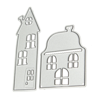2 en 1 grand bâtiment petite maison cabine métal scrapbooking Album Photo papier travail bricolage matrices de découpe