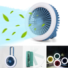 2 en 1 mini ventilateur multifonction 2 modes LED camping lumière 3 vitesses USB mousqueton rechargeable crochet ventila